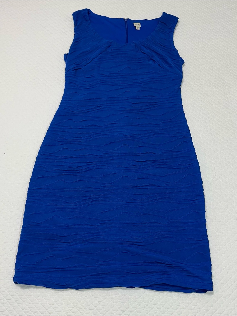 Sangria Sleeveless Textured Royal Blue Dress